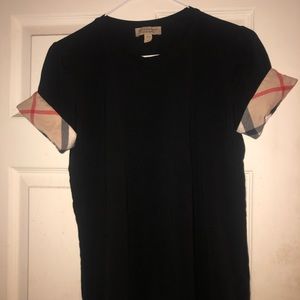 Black womens Burberry T-shirt